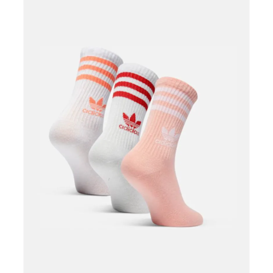 3 Stripe 3 Pack Crew Socks-adidas Originals Fashion