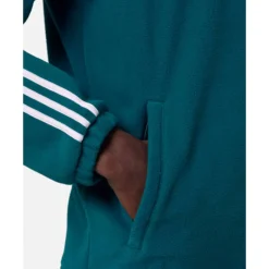Mens 3 Stripes Full Zip Polar Fleece Hoodie-adidas Originals Best
