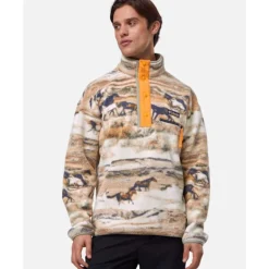 Mens Helvetia Snap Fleece Half Zip Top-Columbia Clearance