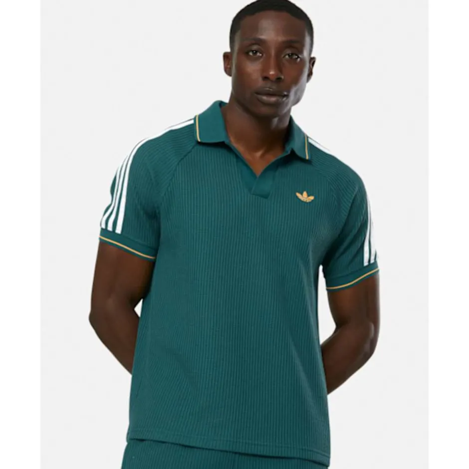 Mens Waffle Polo T-Shirt-adidas Originals Clearance