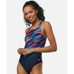 Womens Digital Printed Medalist Swimsuit-Speedo New