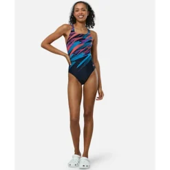 Womens Digital Printed Medalist Swimsuit-Speedo New
