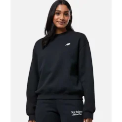 Womens Linear Heritage Crew Neck Sweatshirt-New Balance Fashion
