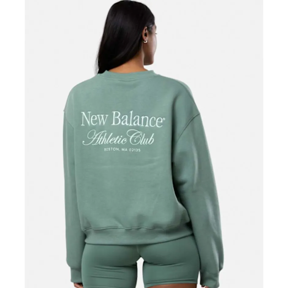 Womens Linear Heritage Crew Neck Sweatshirt-New Balance New