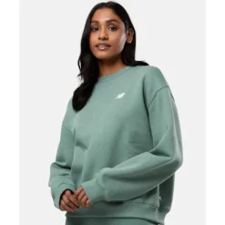 Womens Linear Heritage Crew Neck Sweatshirt-New Balance New