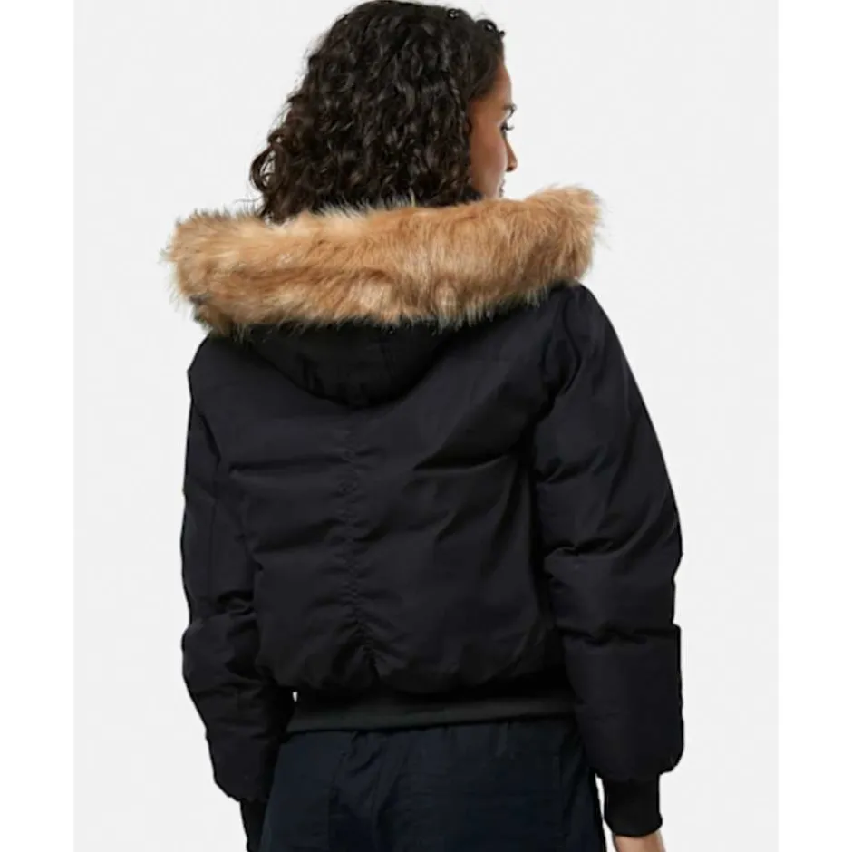Womens Olivia Hooded Bomber Jacket-Zavetti Canada Discount