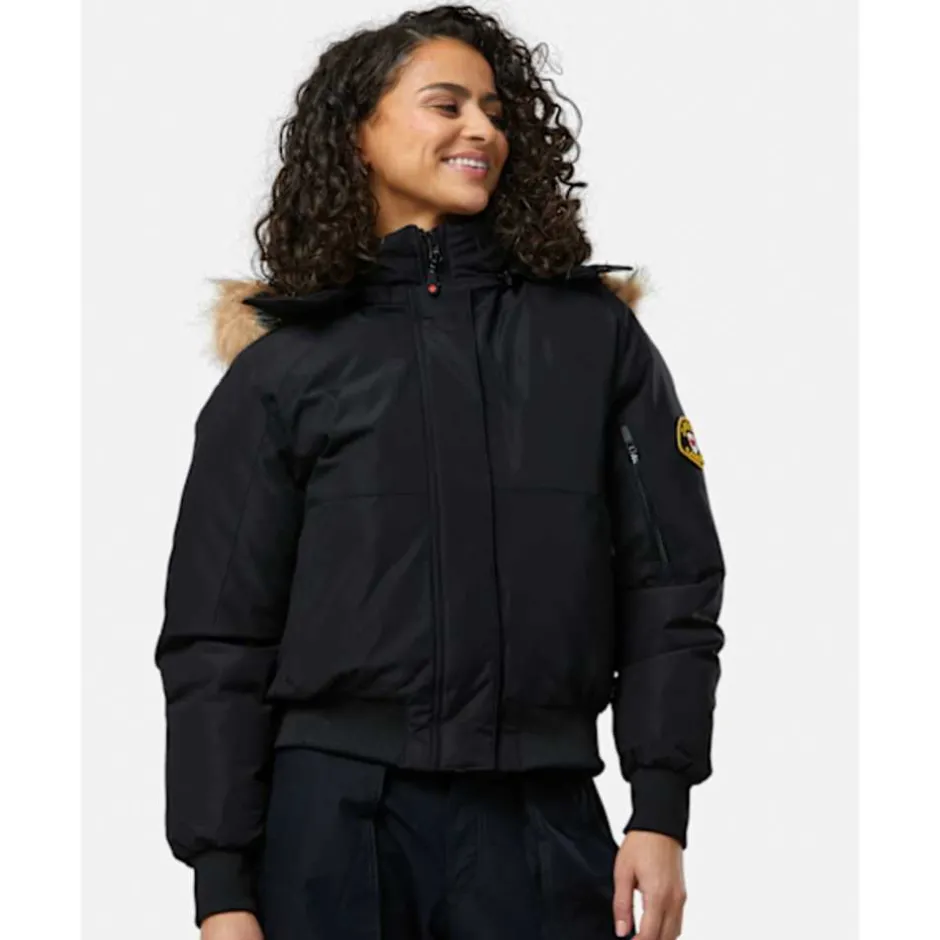 Womens Olivia Hooded Bomber Jacket-Zavetti Canada Discount