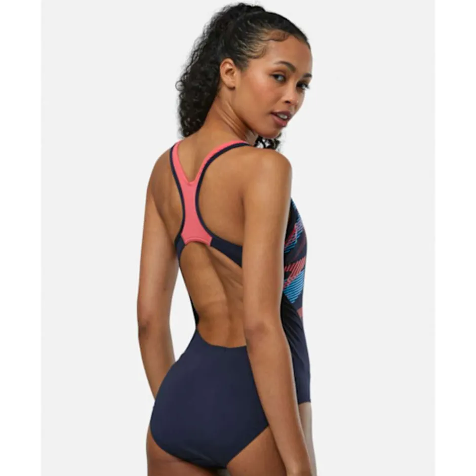 Womens Placement Laneback Swimsuit-Speedo Best